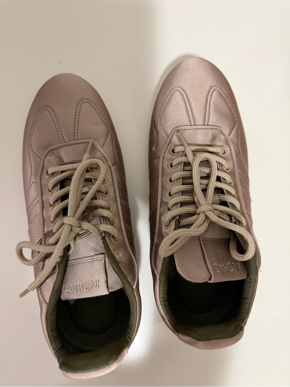 ALOHAS Men's Satin Lace-Up Sneakers - Dusty Rose
